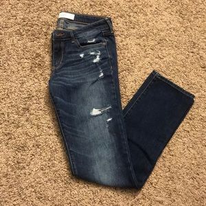 A&F distressed skinny jeans